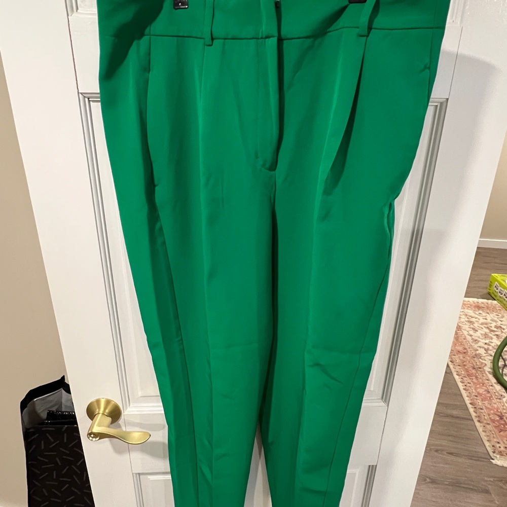 Express Vibrant Green High Waist Ankle Pant
